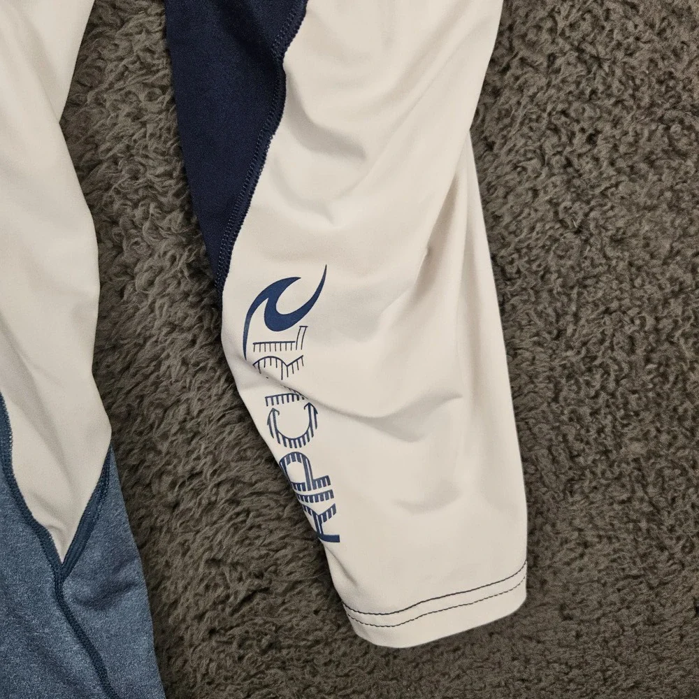 Rip Curl Rash Guard Kids XXL Blue Long Sleeve‎ Crew Neck Surf UV-Protective